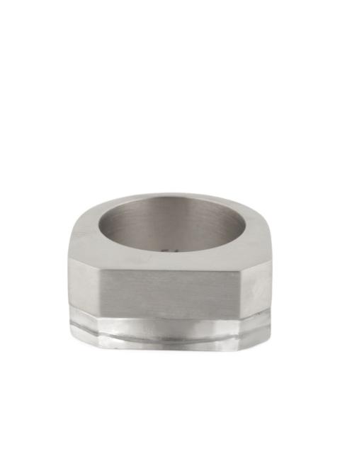 Rick Owens crystal-embellished brass ring