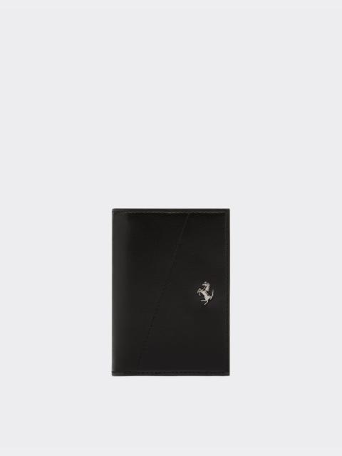 Ferrari Foldable card holder in smooth leather