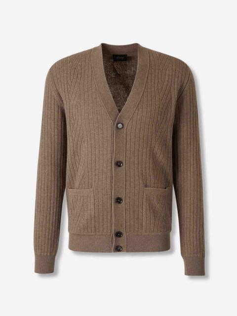 Brioni WOOL KNIT CARDIGAN