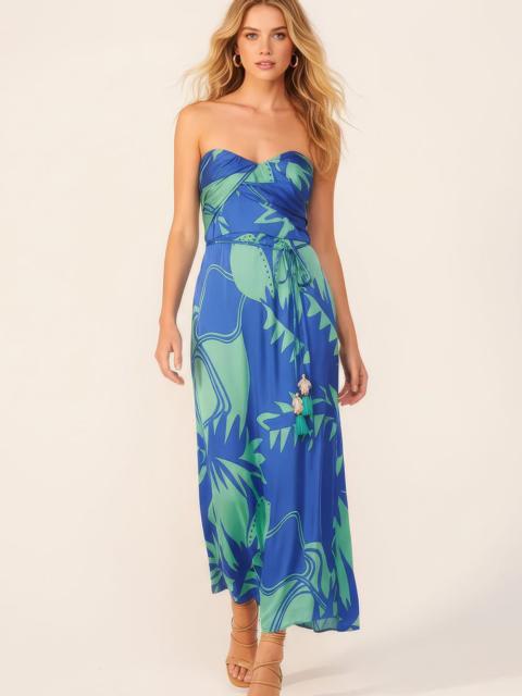 Poupette St Barth Long Dress Collina - Blue Oasis