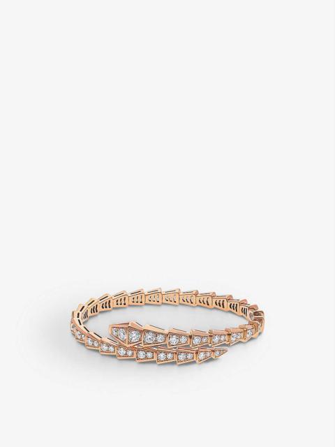 Serpenti 18ct rose-gold and diamond bracelet