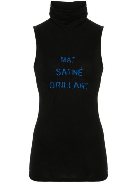 gathered-detail ribbed top