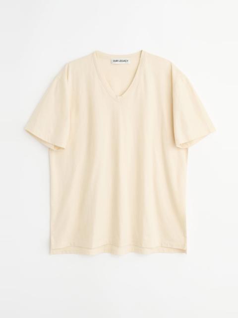 Our Legacy Gorge V-Neck Cream High Twist Jersey