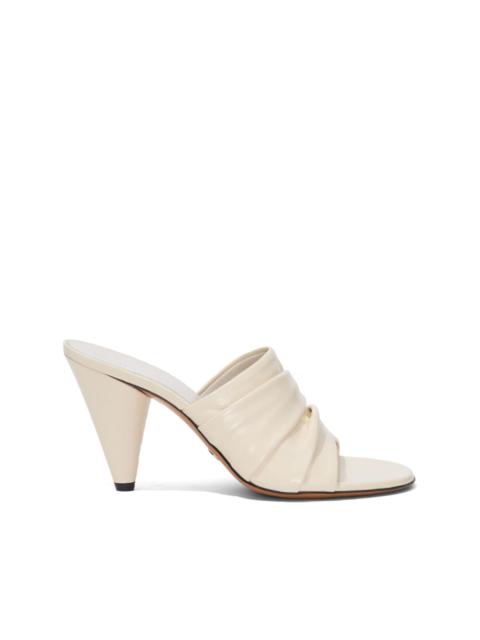 Proenza Schouler Gathered Cone 85mm leather sandals
