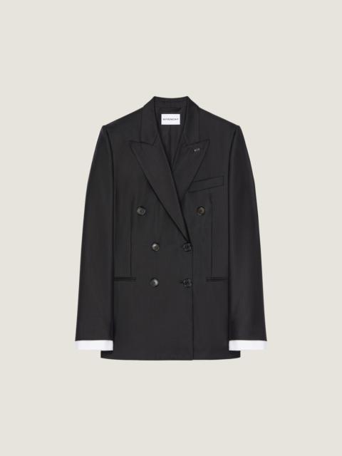 Givenchy DOUBLE-BREASTED STRIPED JACKET IN WOOL