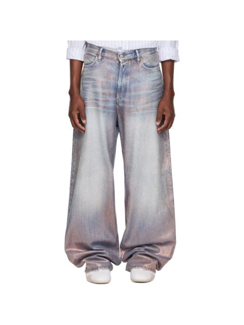Acne Studios Blue Loose Glitter 1981 Jeans