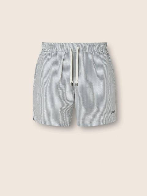 ZEGNA STRIPED SWIM TRUNKS