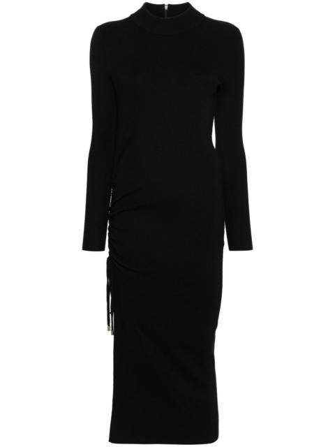MICHAEL KORS ruched midi dress