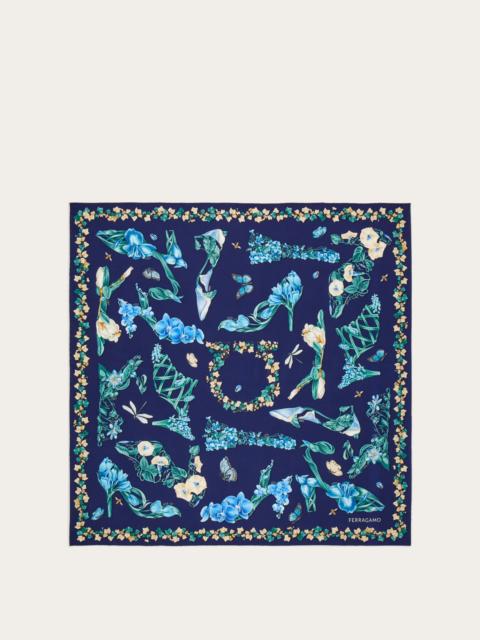 FERRAGAMO Eden shoes print silk foulard