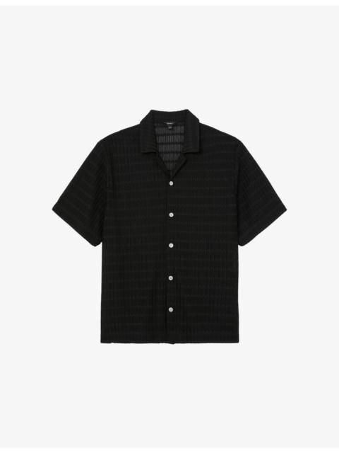 REISS Sid Short-Sleeved Crochet Shirt