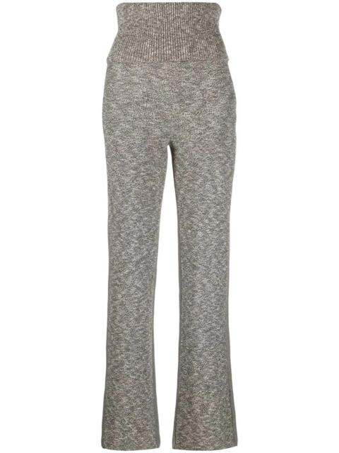 Off-White high-waist marl-knit trousers