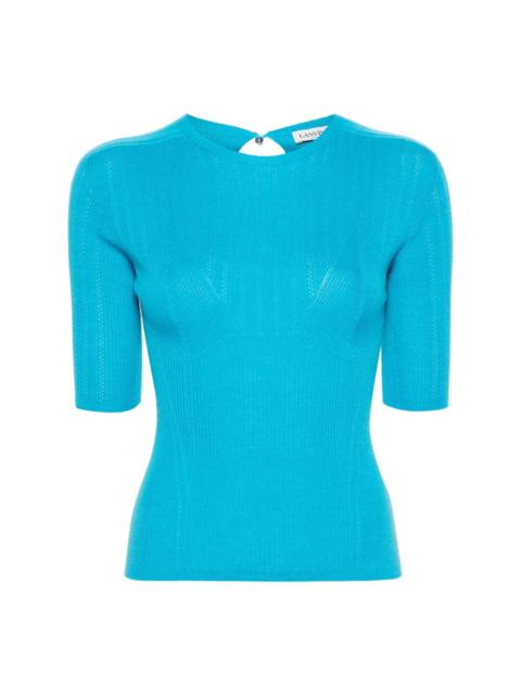 Lanvin panelled knitted top