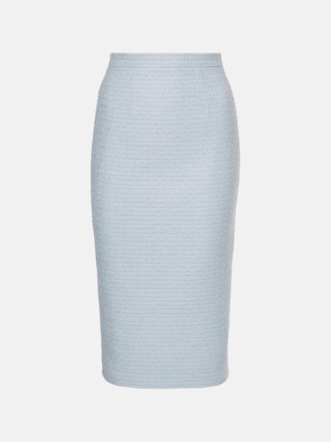 ROLAND MOURET Bouclé midi skirt
