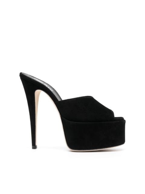 PARIS TEXAS peep-toe stiletto-heel mules