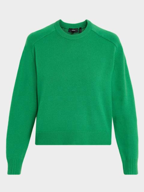 Theory Cashmere Cropped Crewneck Sweater