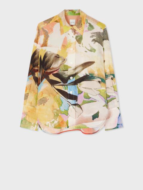 Women's 'Floral Collage' Silk Shirt