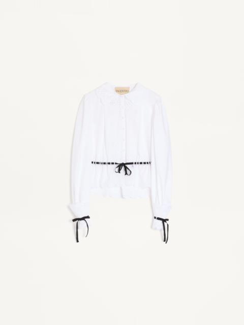 Valentino EMBROIDERED COTTON POPELINE SHIRT
