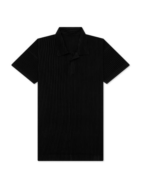 ISSEY MIYAKE BASICS POLO SHIRT - BLACK