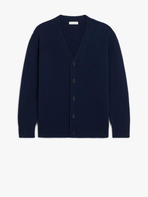 STOCKHOLM DEEP BLUE MERINO WOOL & CASHMERE CARDIGAN