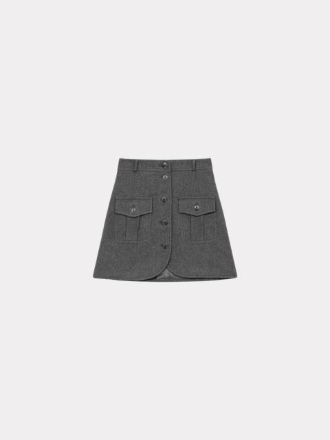 Woollen mini skirt