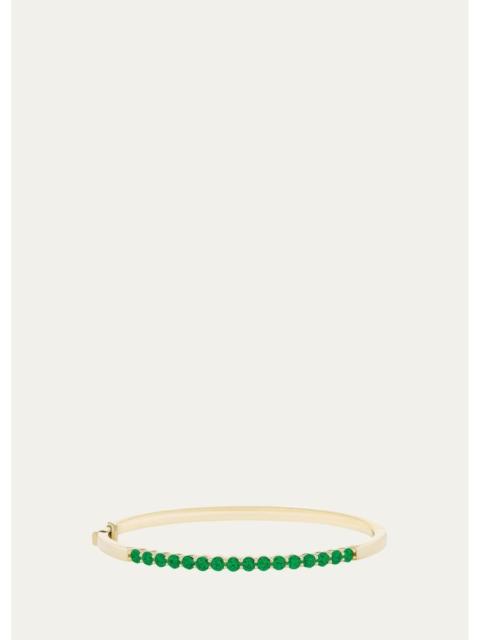 MELISSA KAYE 18K Yellow Gold Honey Cuff Bracelet with Emeralds