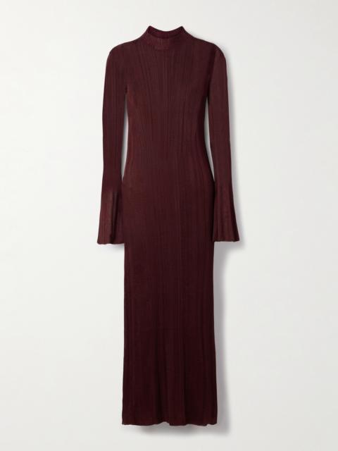 GABRIELA HEARST Atira Ribbed Organic Silk Maxi Dress