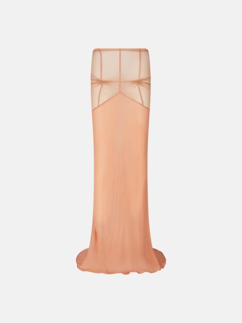 THE ATTICO PEACH LONG SKIRT
