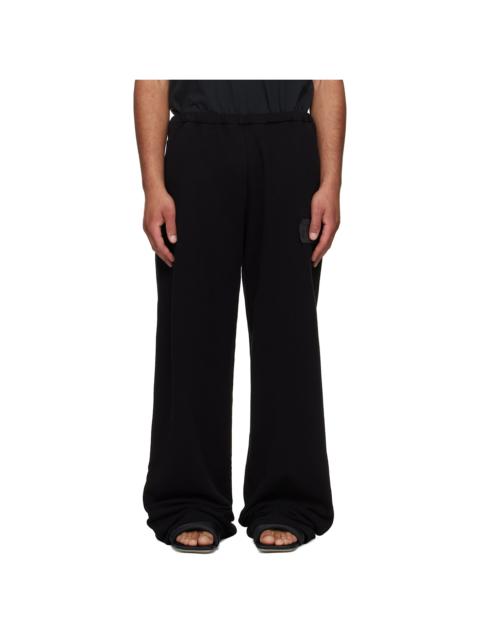 MM6 Maison Margiela Black Logo Patch Sweatpants