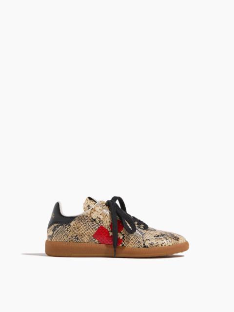 Isabel Marant Kaycee Sneaker in Beige/Red
