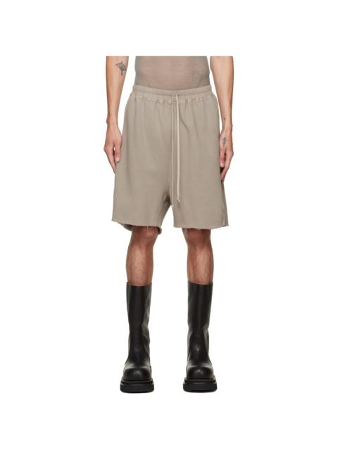 Rick Owens DRKSHDW Gray Tower Long Boxers Butt Zip Shorts