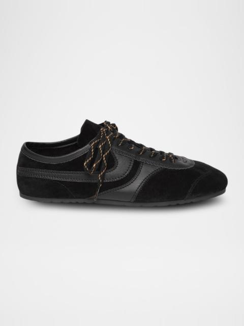 Dries Van Noten Mixed Leather Retro Runner Sneakers