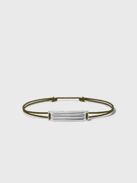 le gramme 5g polished sterling silver khaki godron cordon bracelet