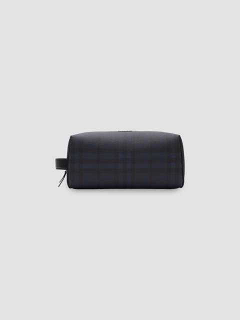 Burberry Check Logo Travel Pouch - Navy