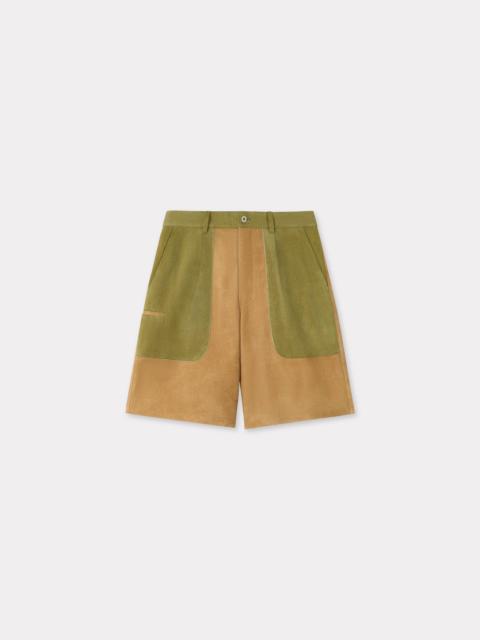 KENZO Straight shorts in leather