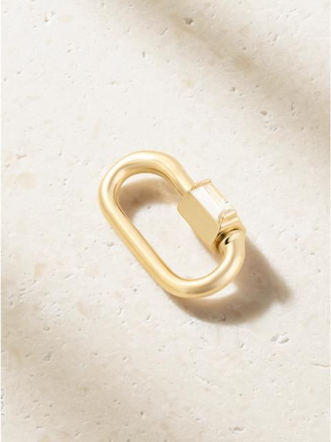 MARLA AARON Solo Baguette Babylock 14-karat Gold Diamond Pendant