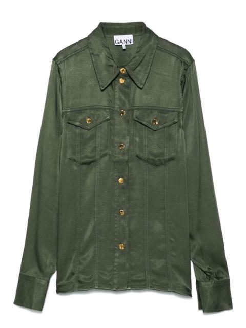 GANNI satin shirt
