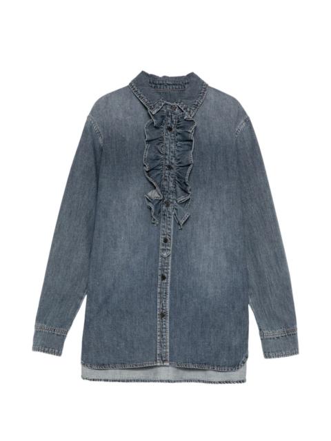 JUUN.J ruffled denim shirt