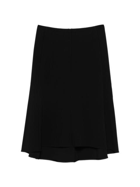 Jil Sander zip-fastening layered midi skirt