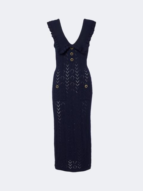 Alessandra Rich Knitted virgin wool midi dress