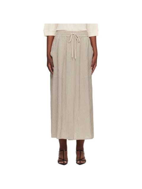 Studio Nicholson Beige Oates Midi Skirt