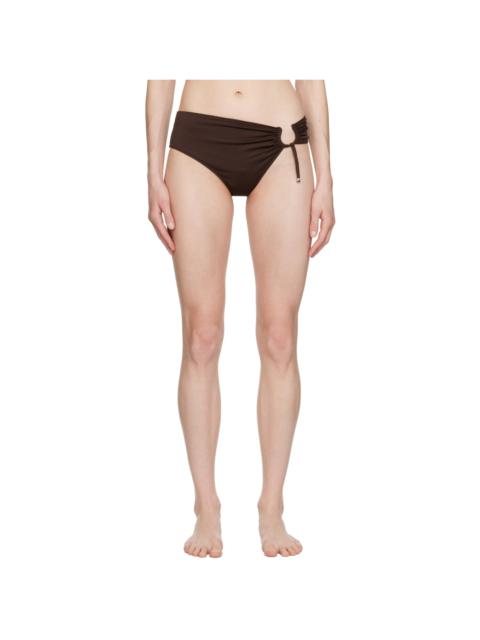 JACQUEMUS Brown Le Raphia 'Le Bas De Maillot Aouro' Bikini Bottoms