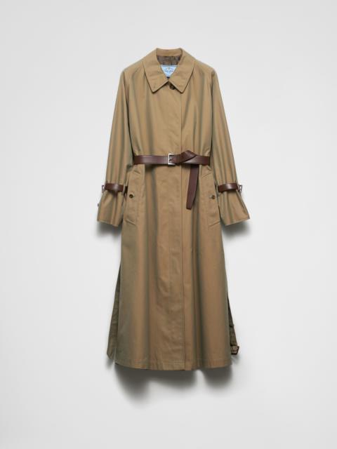 Prada Single-breasted cotton twill trench coat