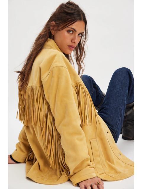 FREE PEOPLE We The Free Fringe Out Suede Jacket