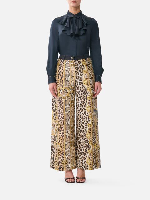 CAMILLA RELAXED TROUSER WITH BACK YOKE LEOPARD LIBERTINE