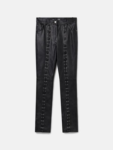 Stella McCartney High-Rise Straight-Leg Whipstitched Alter Mat Trousers