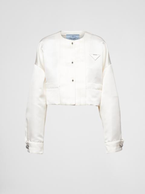 Prada Single-breasted double satin jacket