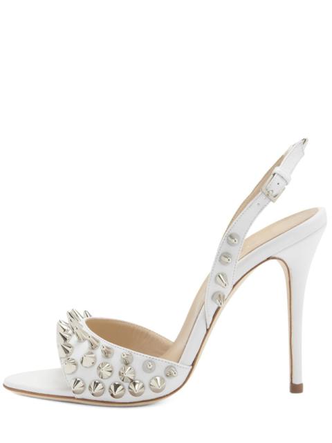 Alessandra Rich 100mm Leather sandals w/ spikes