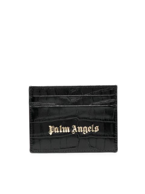 Palm Angels crocodile-effect leather cardholder