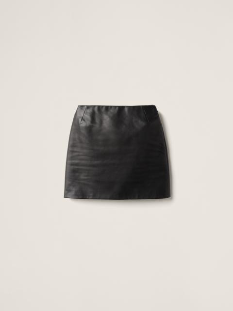 Leather miniskirt