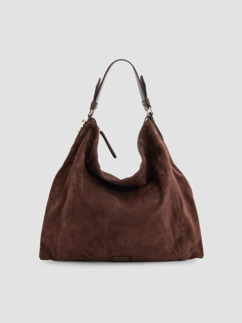 JIMMY CHOO Women's Ana Suede Hobo Bag - Chocolate Light Gold